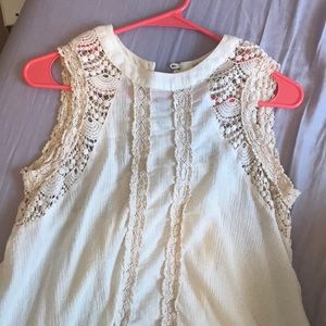 Urban Outfitters Detailed Cream Blouse